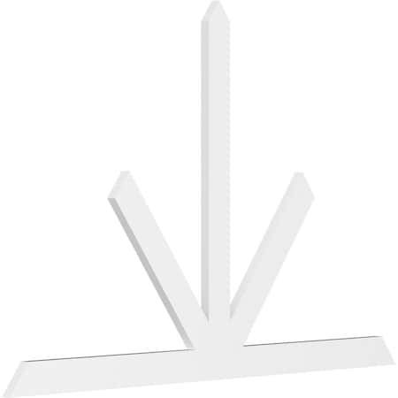 Ekena Millwork Saratoga Architectural Grade PVC Gable Bracket, 108"W x 72"H x 2"D x 6"F, 16/12 Pitch GBP108X72X0206SAR00